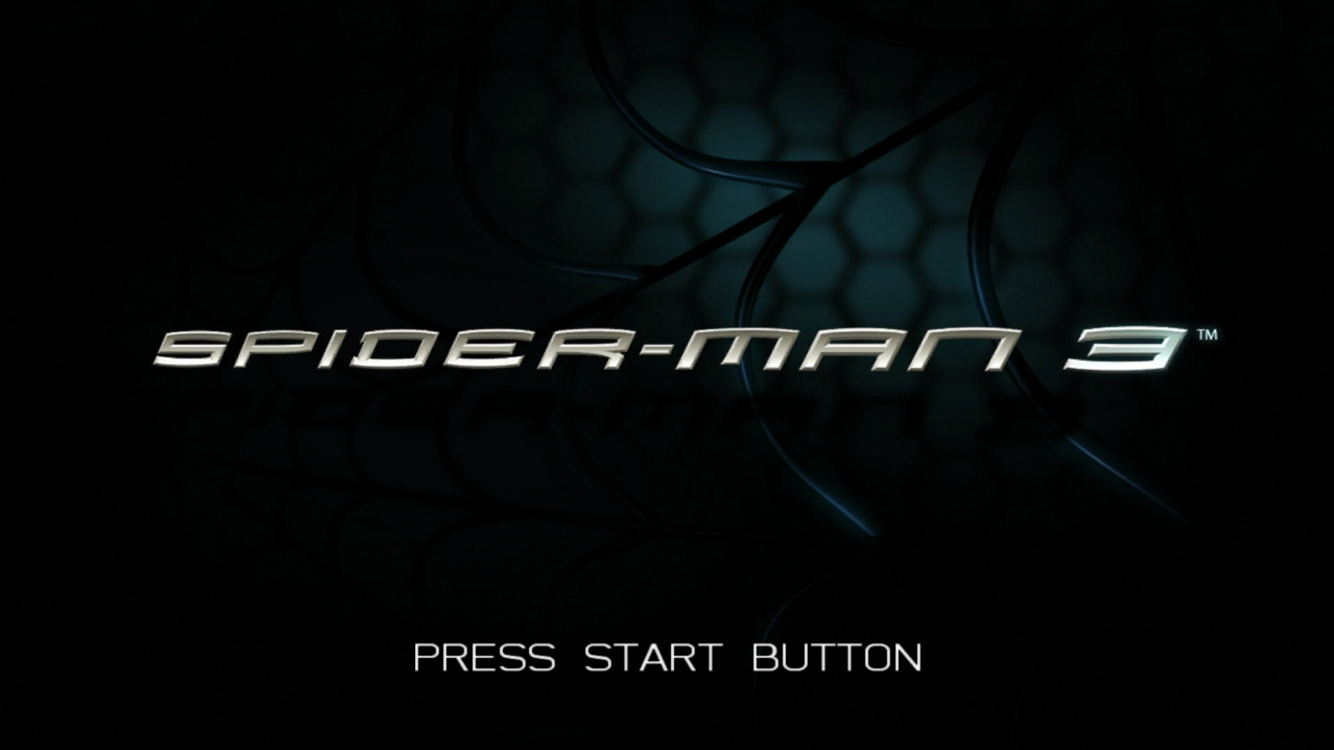 game title press start screen