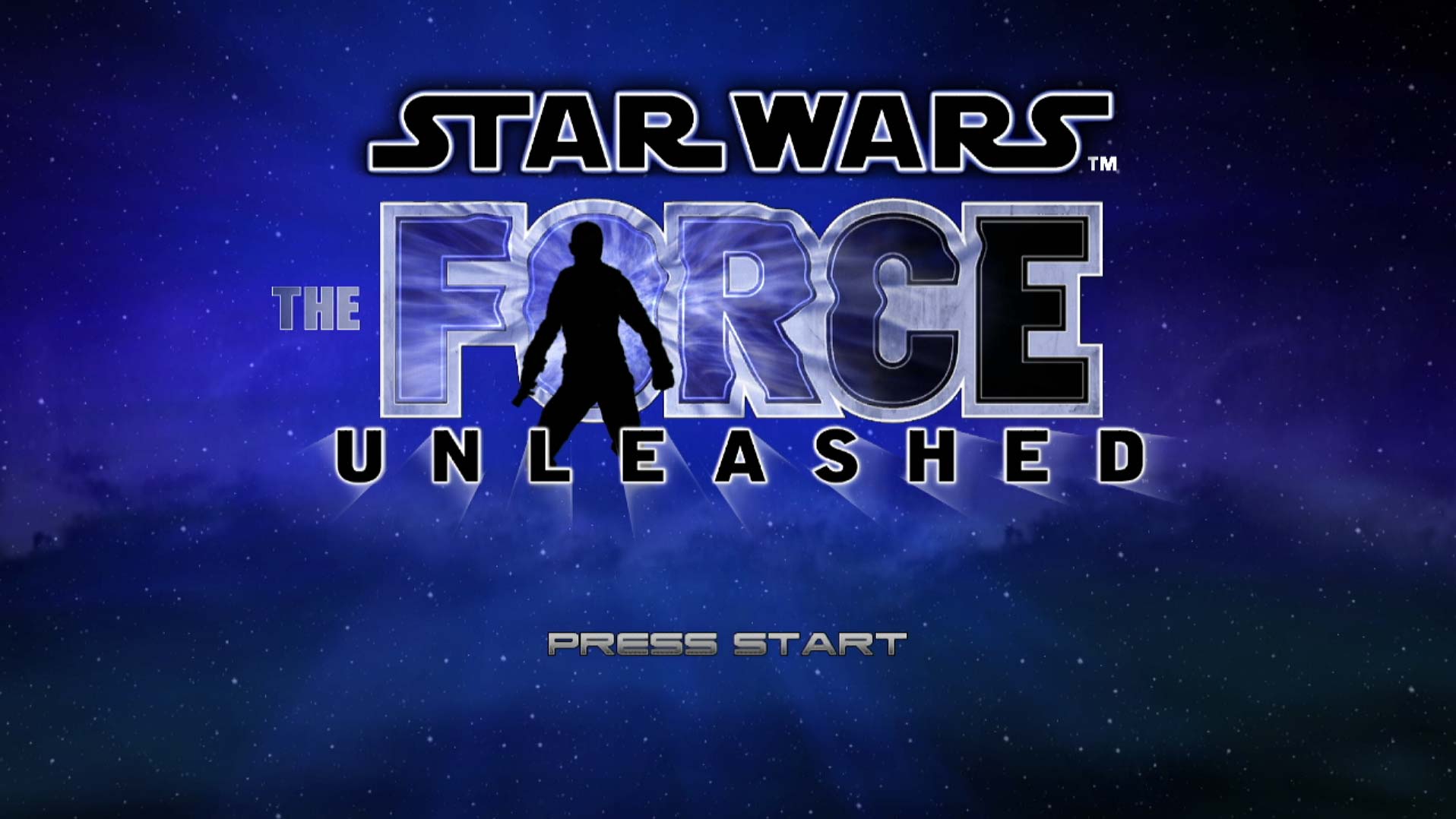 game title press start screen