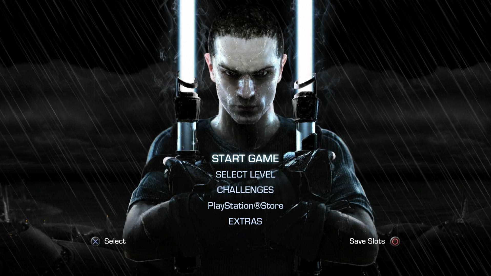 video game main menu screen