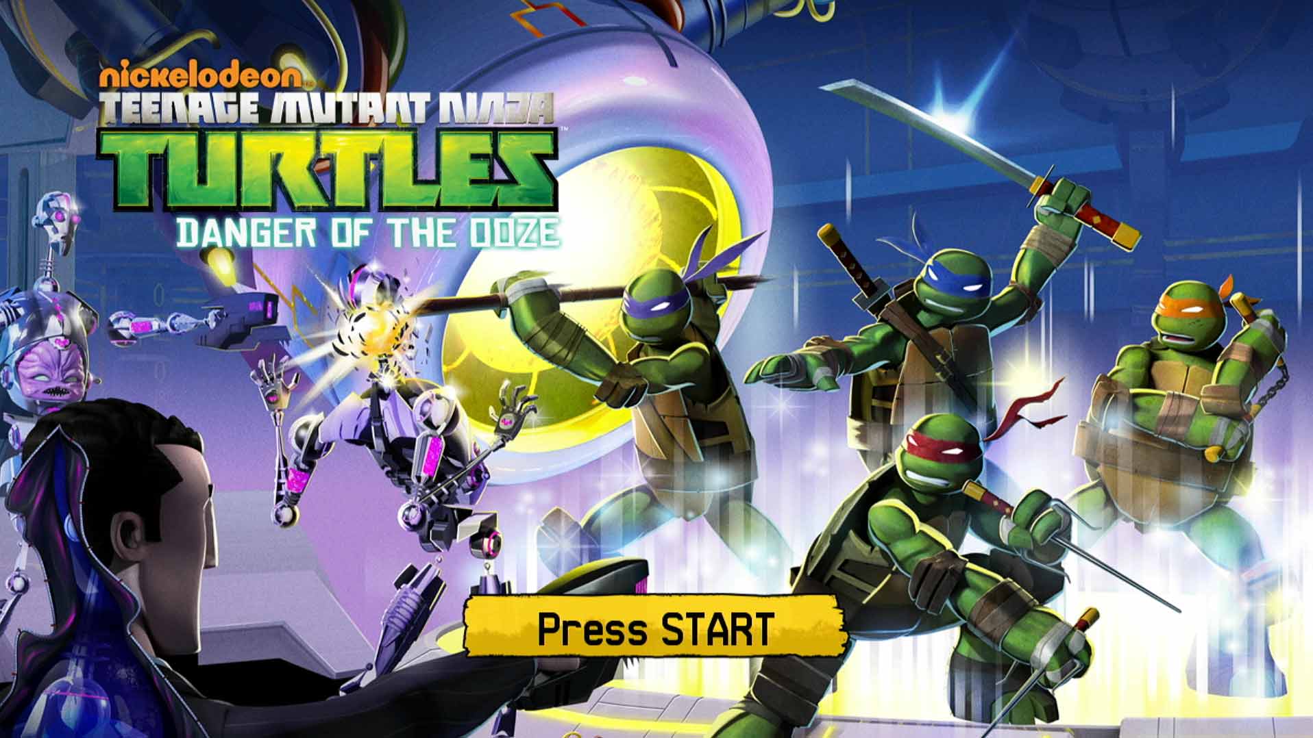 game title press start screen