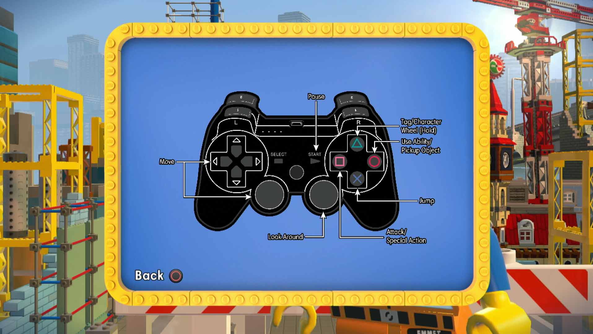 game controller button layout