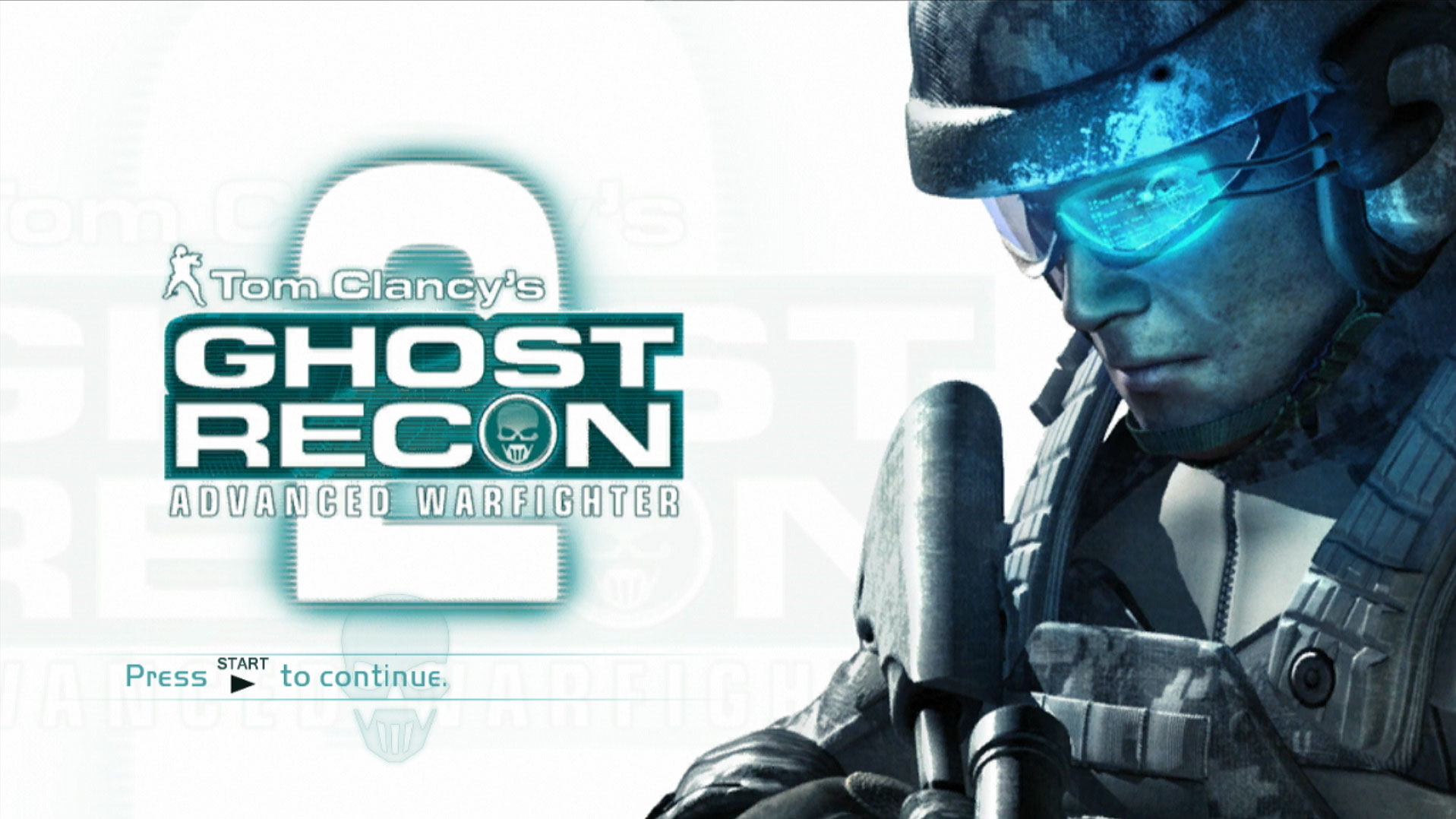 Ghost Recon Advanced Warfighter PS3 game title press start screen