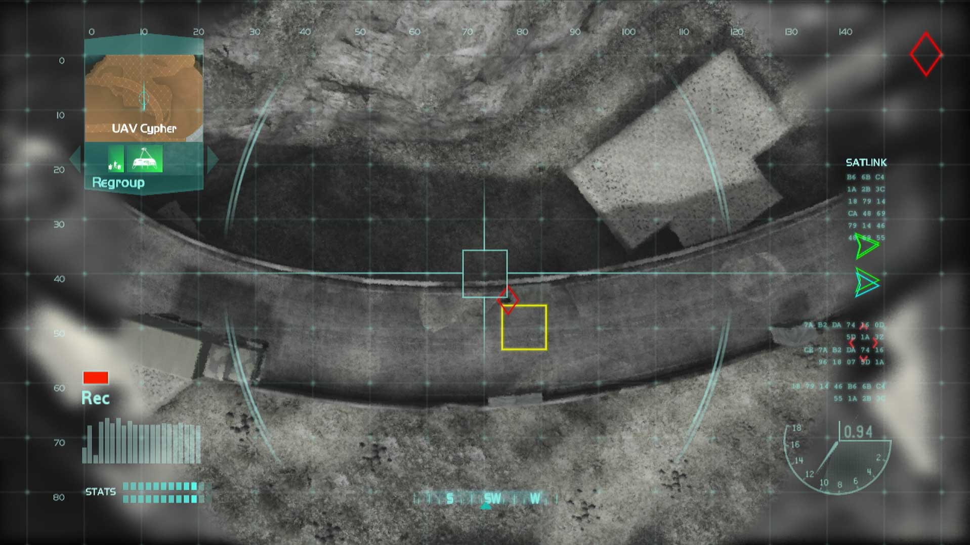 Ghost Recon Advanced Warfighter PS3 UAV cypher aerial view