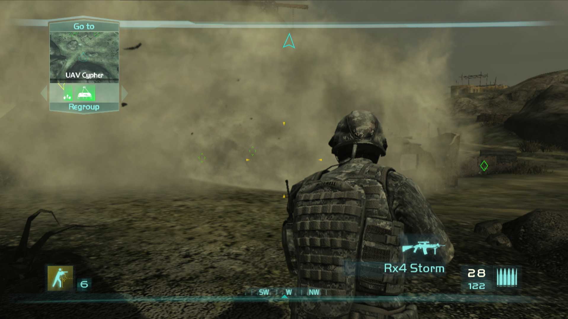 Ghost Recon Advanced Warfighter PS3 smoke grenade gameplay