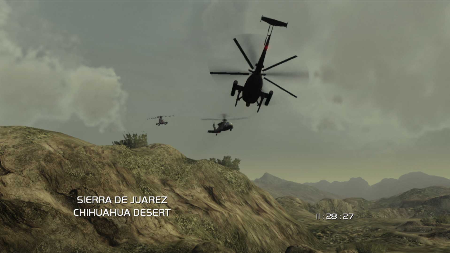 Ghost Recon Advanced Warfighter PS3 cutscene helicopters flying