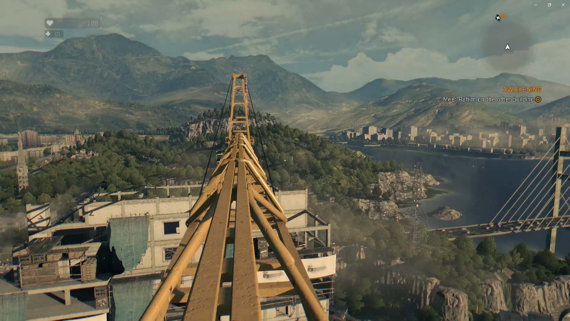 Dying Light PS4 walking crane screenshot