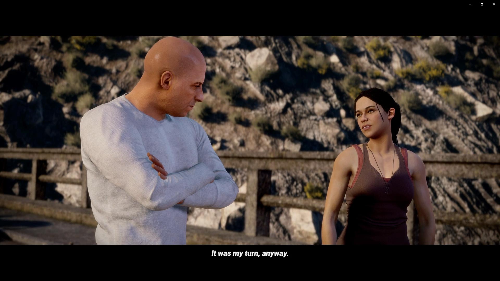 Fast & Furious Crossroads PS4 dom and letty talking